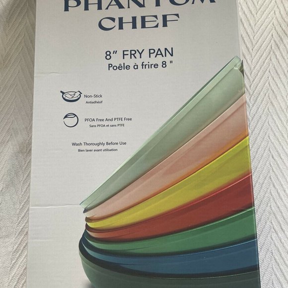 PHANTOM CHEF 8" Fry Pan in Navy Blue NEW in Box - Picture 3 of 9